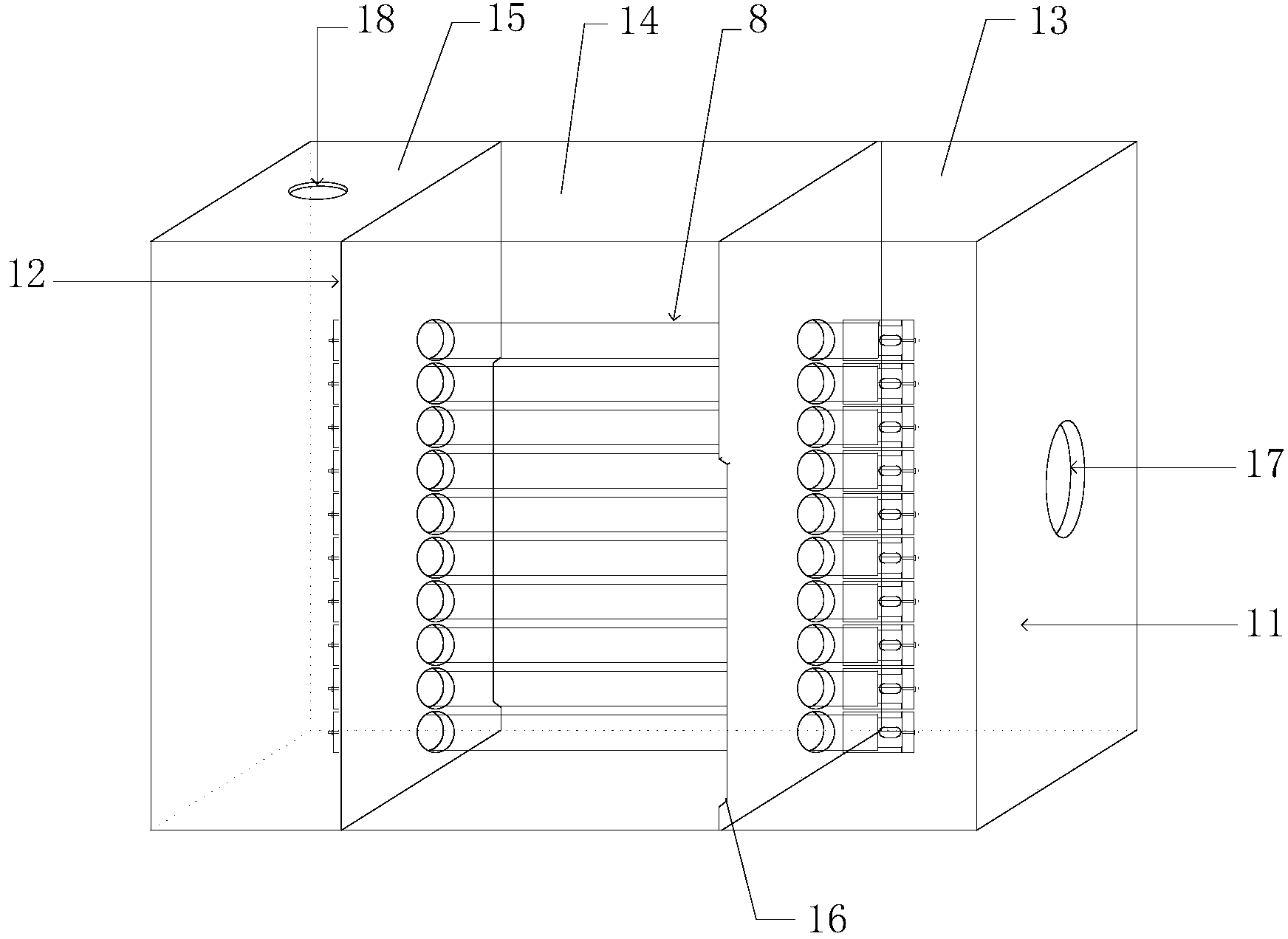 空腔配风式臭氧发生器(公开号：CN204569420U)