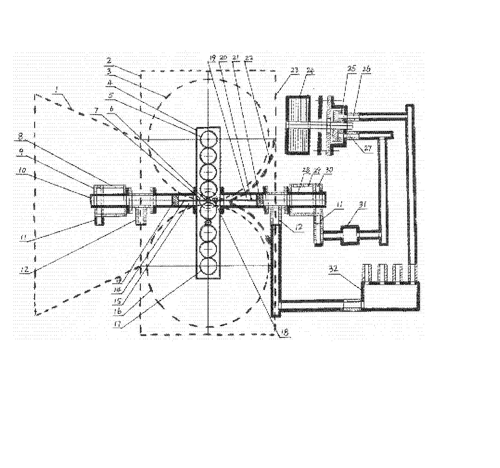 利用自然流水或风力作为动力的发电装置(公开号：CN202468145U)