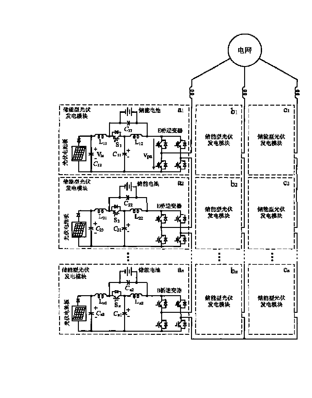 储能型级联多电平光伏并网发电控制系统