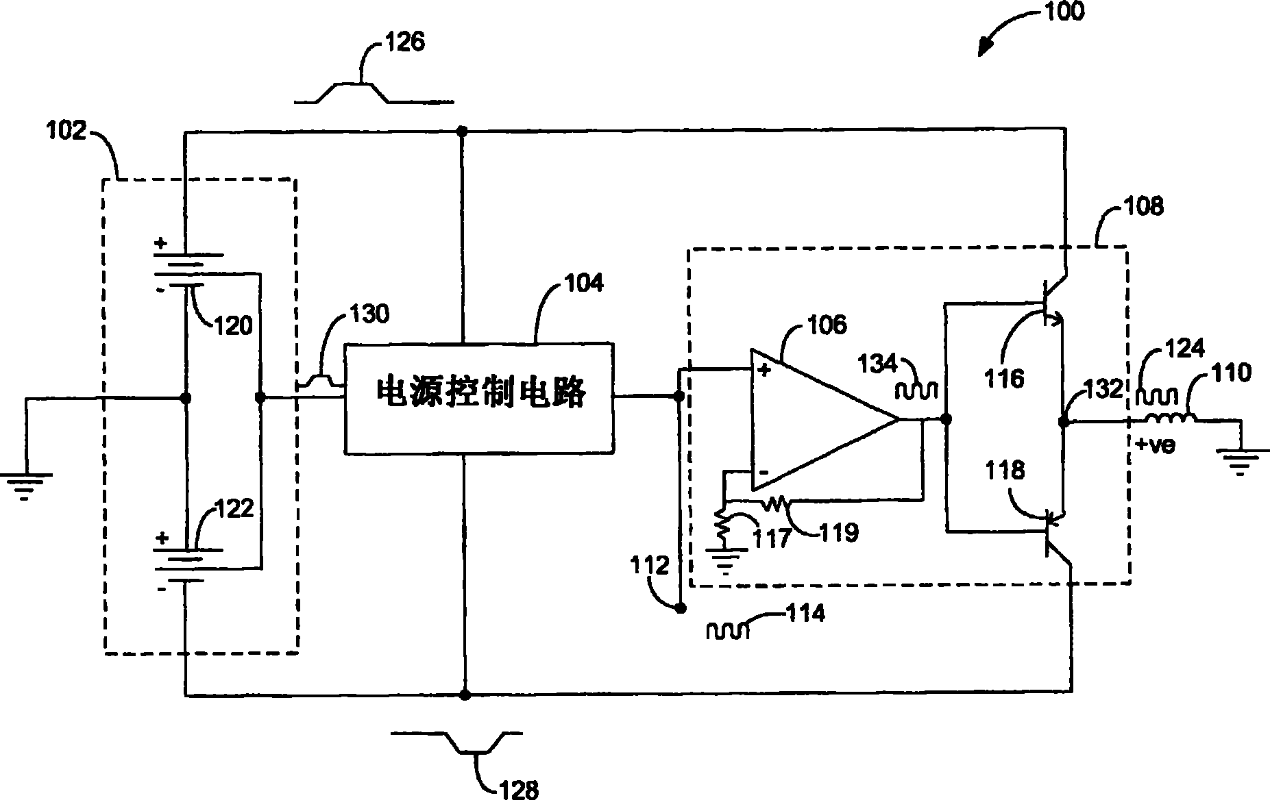 推挽式线性混合H类放大器