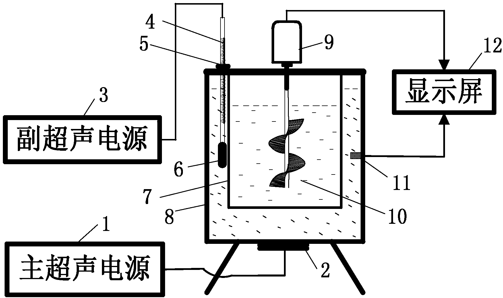 基于二维正交超声波的电化学反应装置及其工作方法