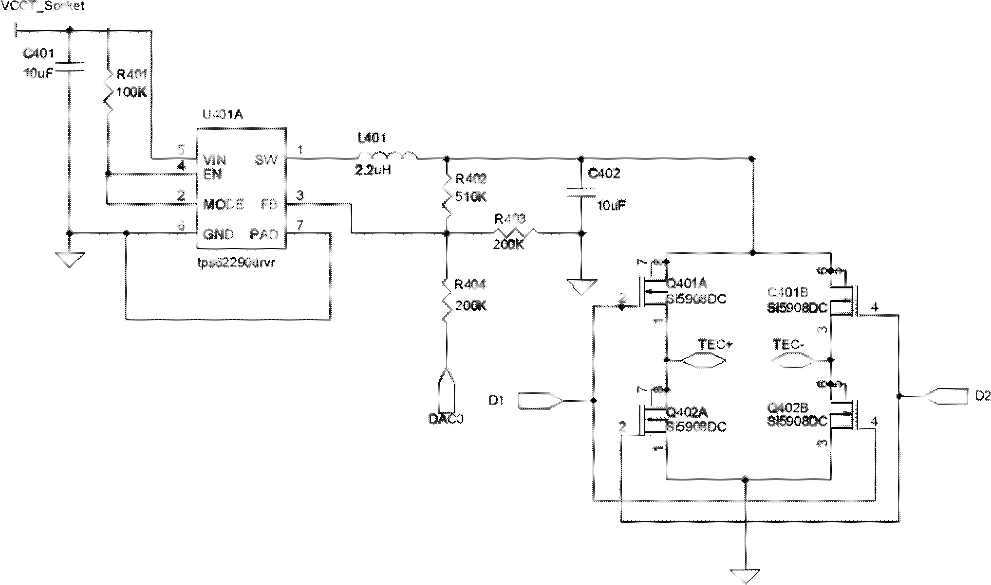 一种半导体制冷器TEC驱动电路