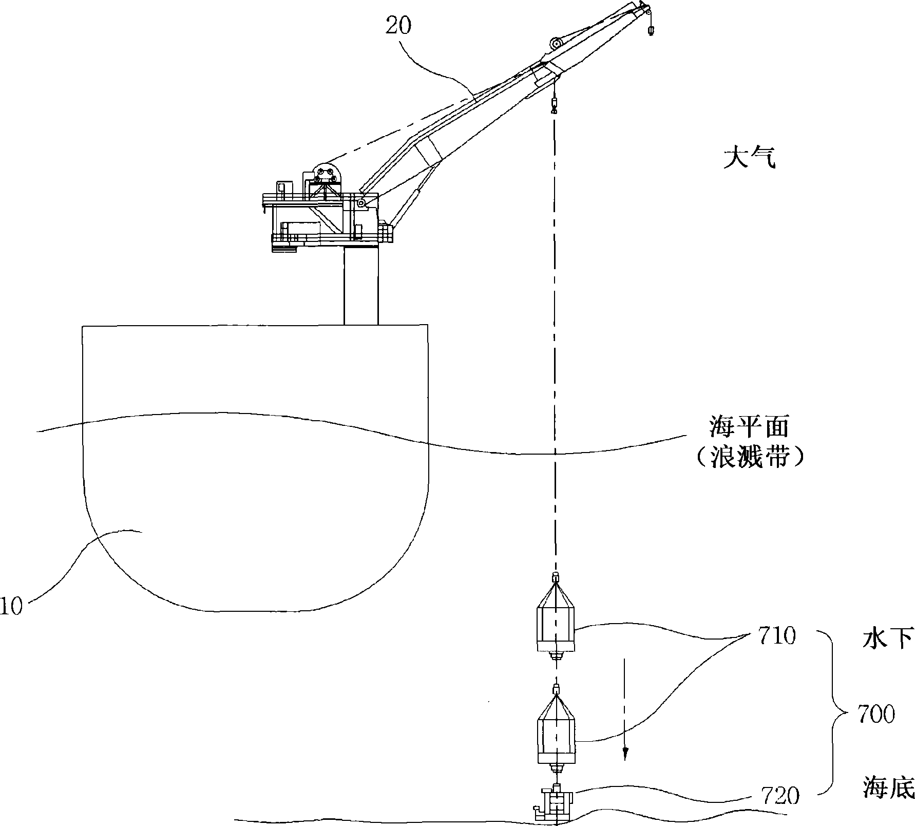 深海作业起重机用主动补偿系统