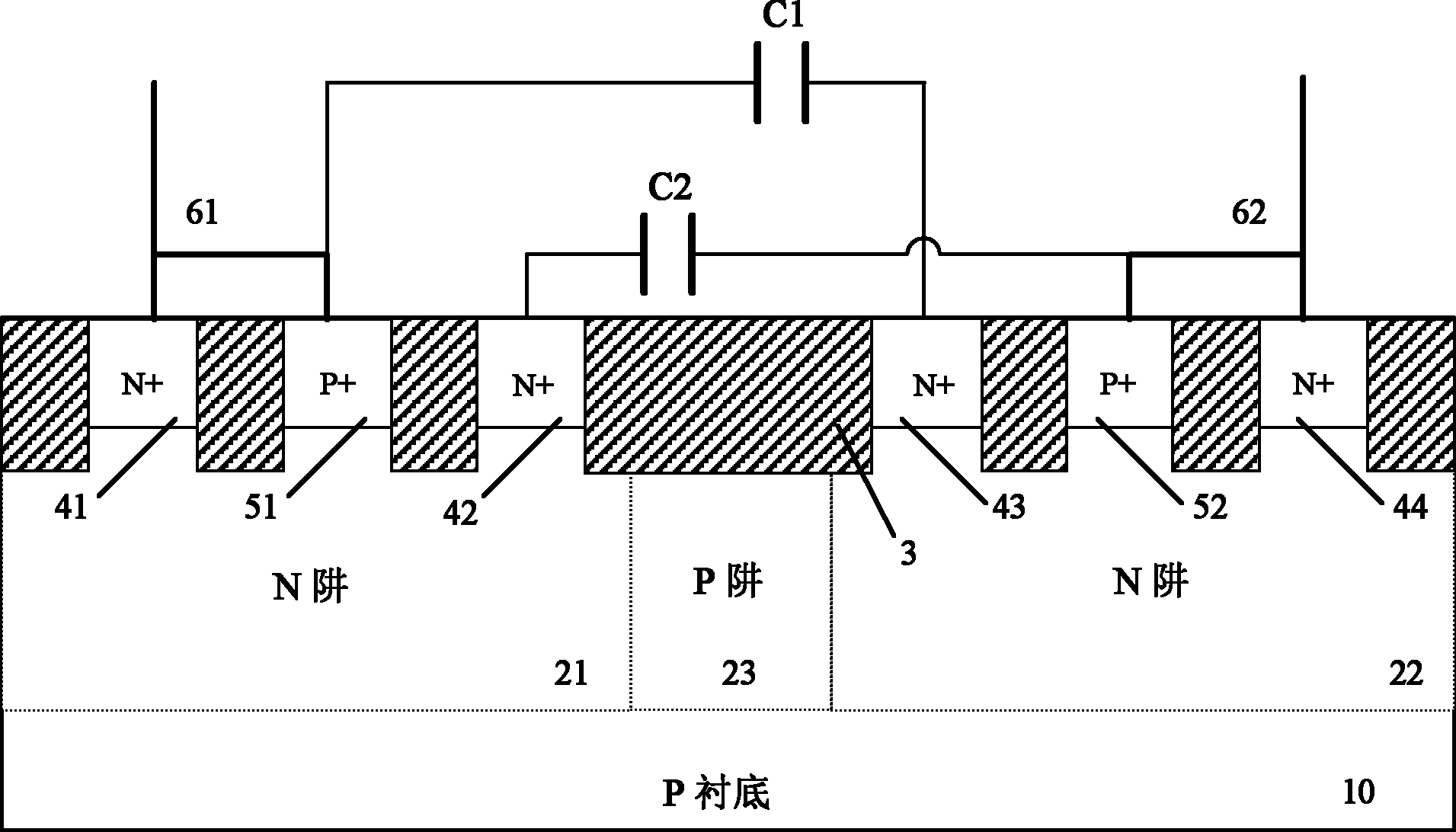 一种基于电容辅助触发的双向可控硅器件