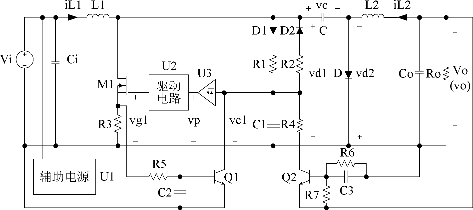 基于MOSFET的自激式Cuk变换器