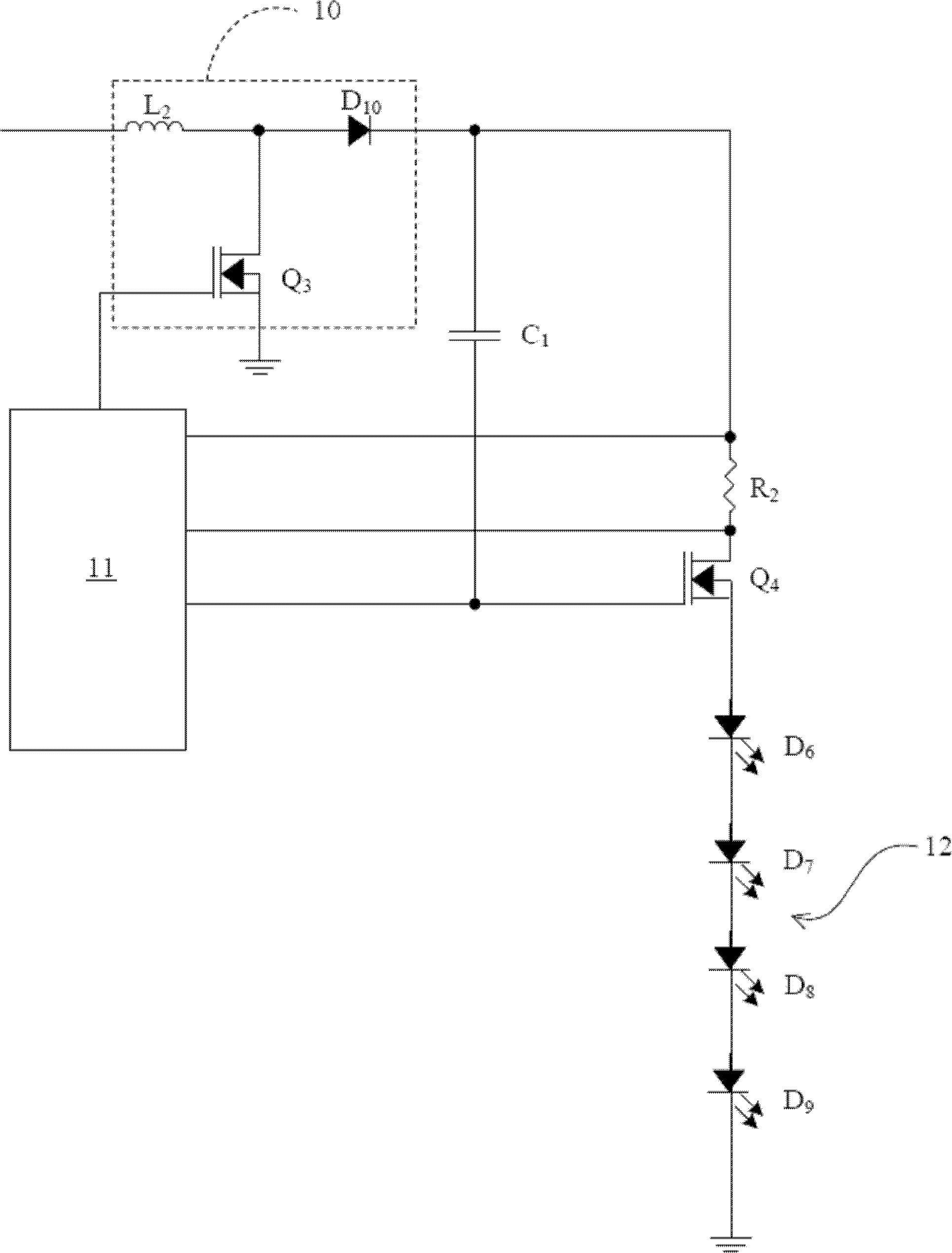 具短路保护的发光二极管驱动电路