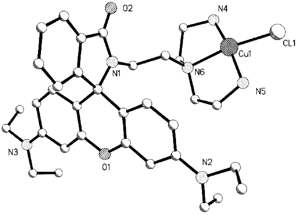 一类以罗丹明B为荧光标记的多胺铜配合物及其检测一氧化氮的方法