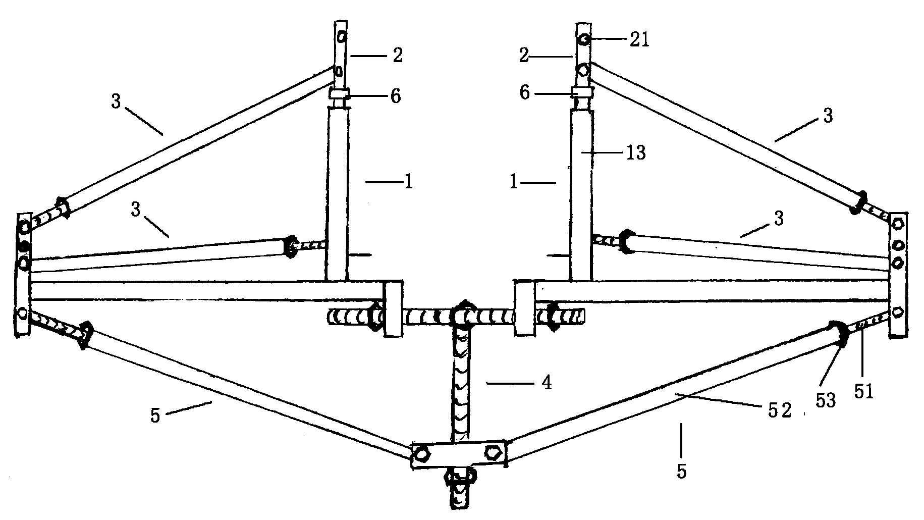 可调式梁体固定支架(公开号：CN205348770U)