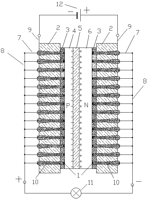 电场型半导体PN结电流转换结构