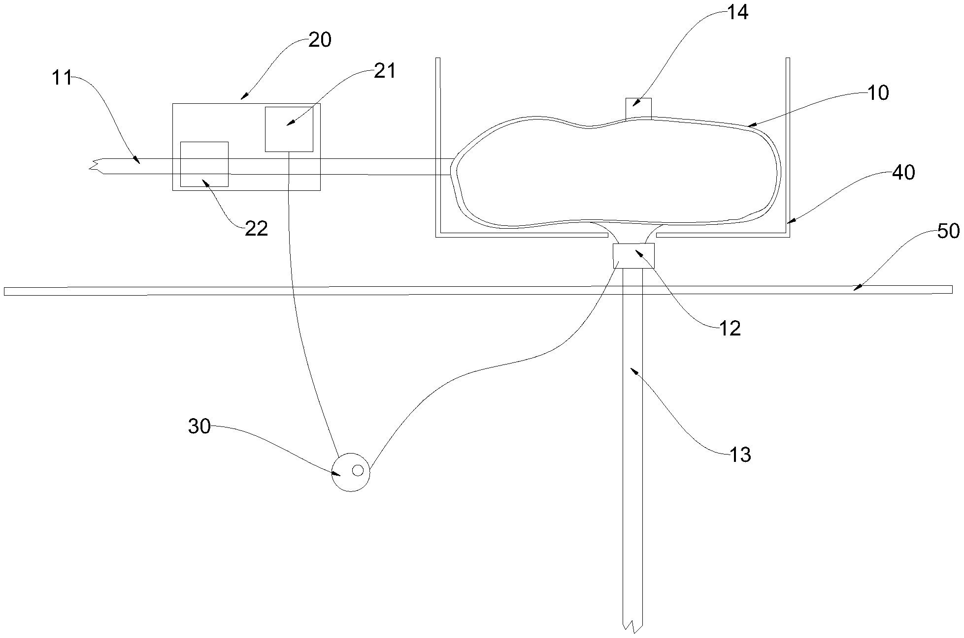 一种顶上感应水箱